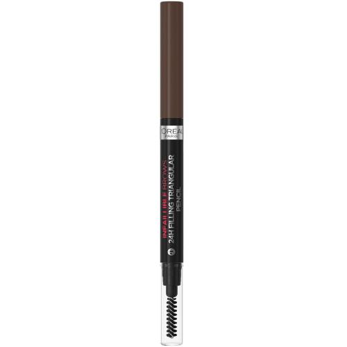 L'Oreal Paris Infaillible Brows 24H Filling Triangular Eyebrow Pencil Μολύβι Φρυδιών & Βουρτσάκι για Φυσικό Τελείωμα 1ml - 3.0 Brunette